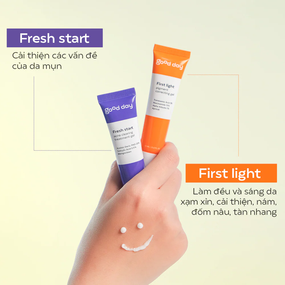 Good Day by Châu Bùi ra mắt Fresh Start & First Light: bộ đôi xử lý mụn và khuyết điểm trên da