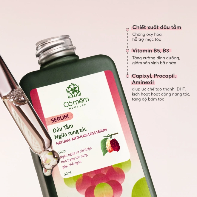 Cỏ Mềm - Serum Dâu Tằm Ngừa Rụng Tóc