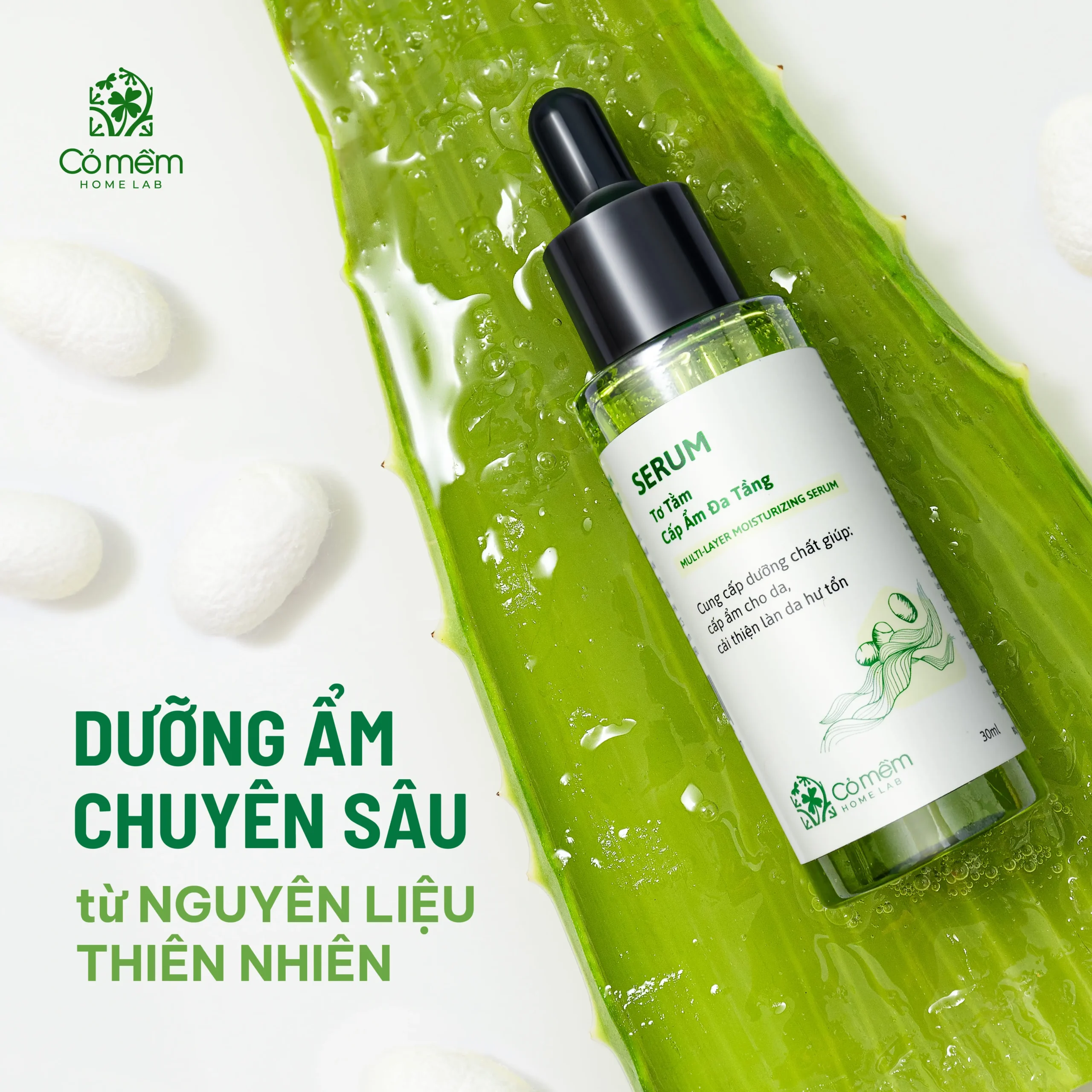 Cỏ Mềm - Serum Tơ Tằm Cấp Ẩm Đa Tầng