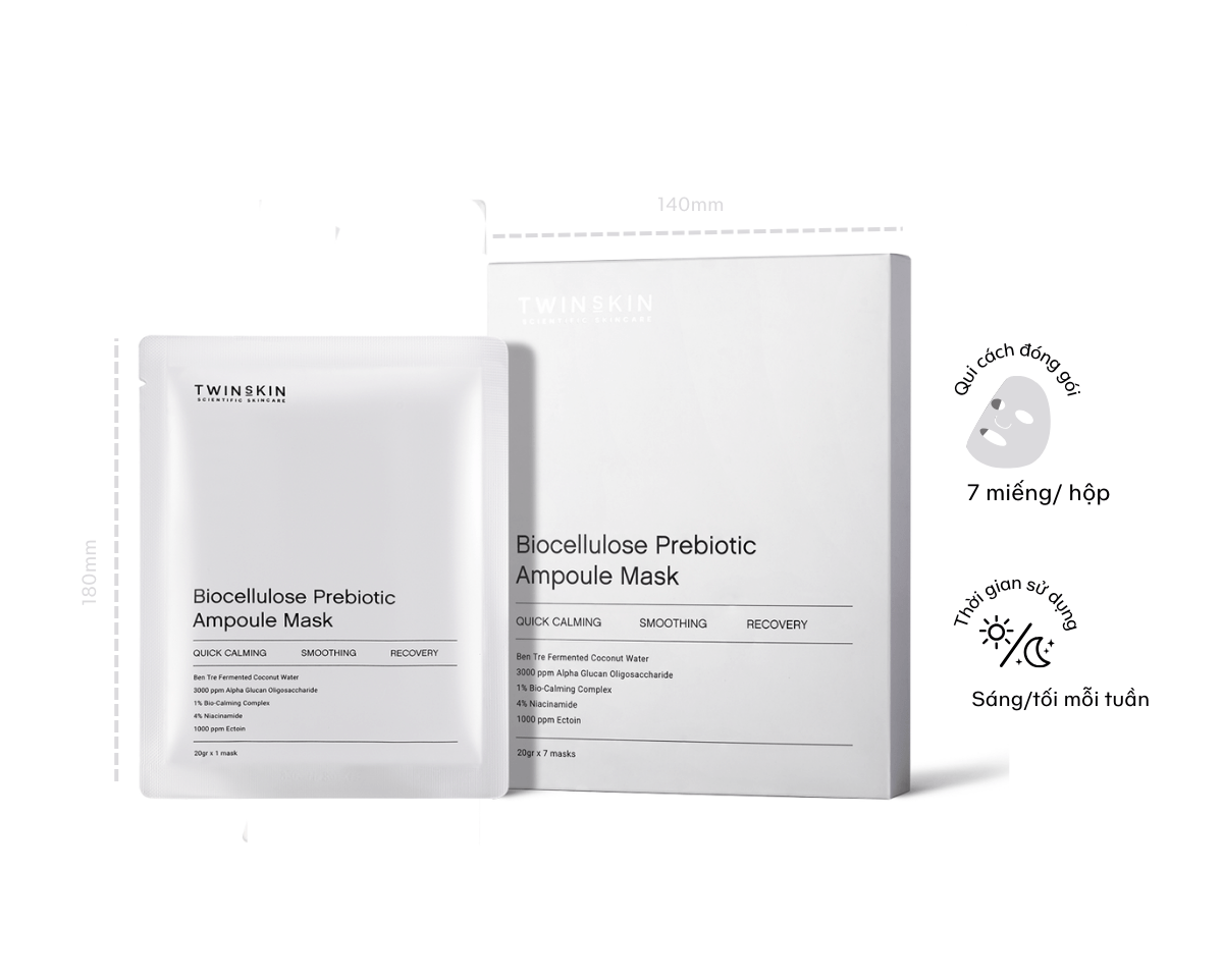 Twins Skin - BIOCELLULOSE PREBIOTIC AMPOULE MASK