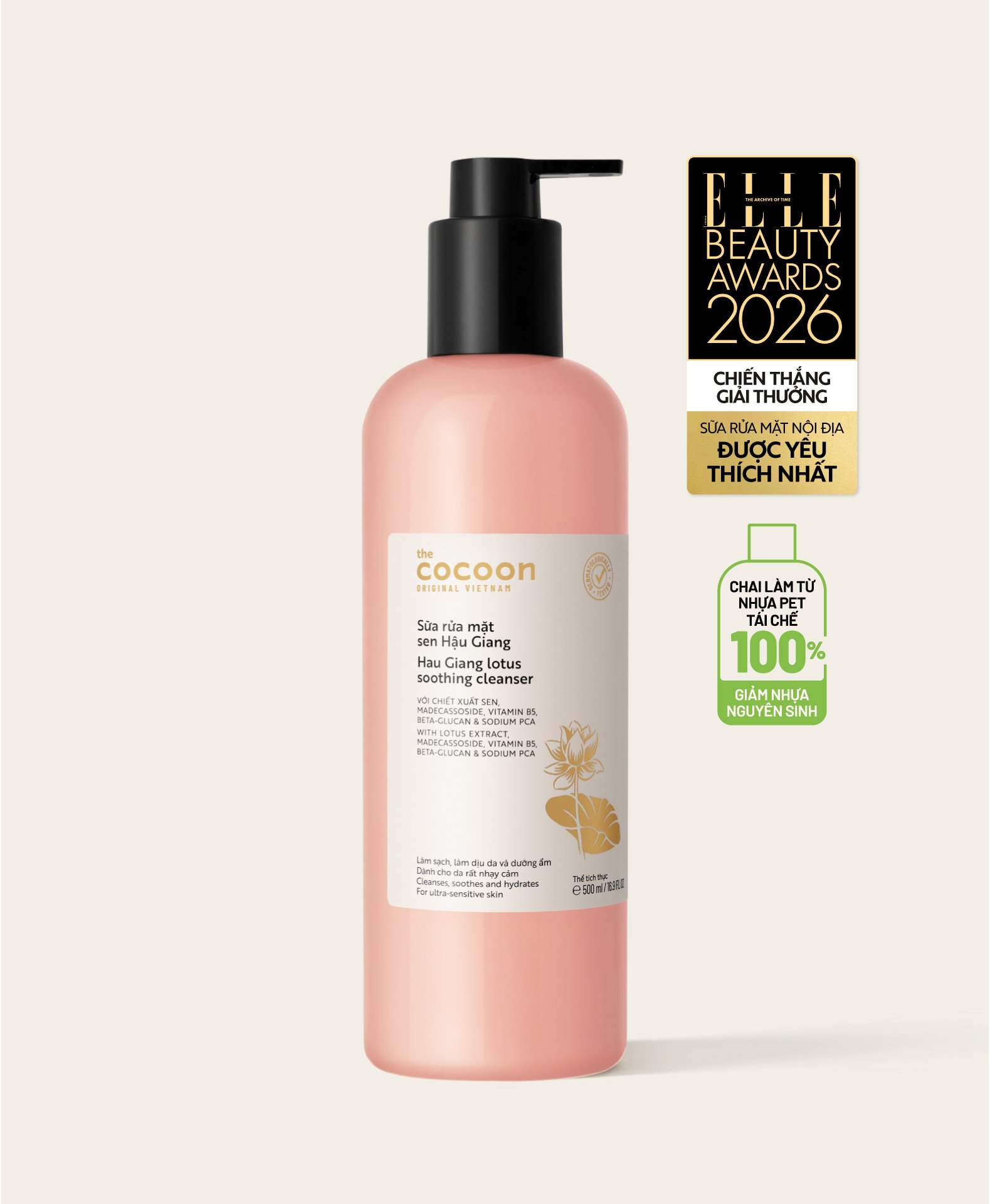 Cocoon - Sữa rửa mặt sen Hậu Giang